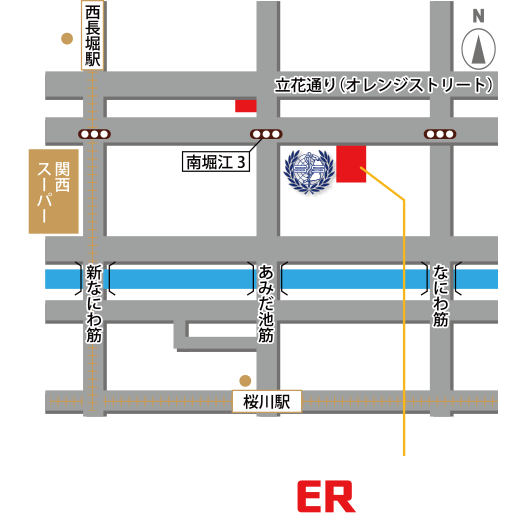 夜間救急 大阪動物ERセンター アクセスマップ